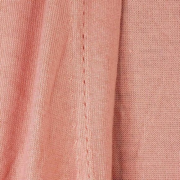 Talbots Cardigan Sweater Peachy Pink Womens Size L Large Long Open Front Cotton - Picture 7 of 10